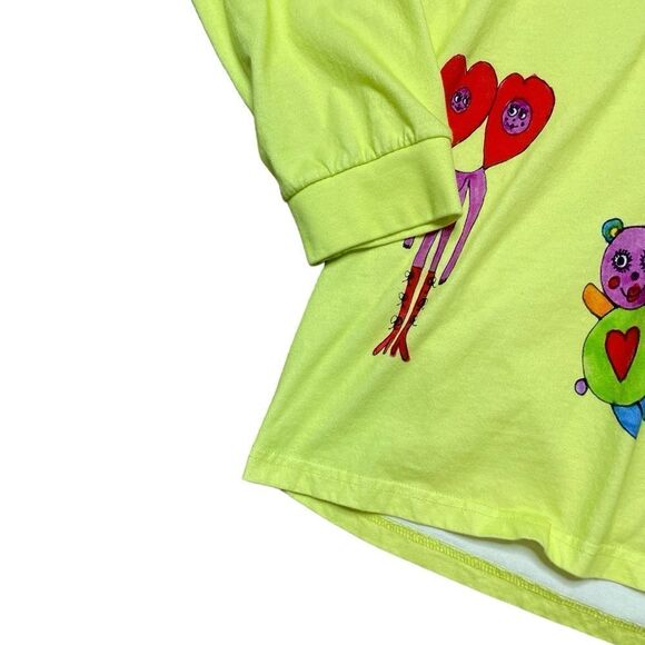 TEDDY FRESH x KAT ROSE Long Sleeved Bright Yellow Shirt Unisex Medium - Picture 4 of 7